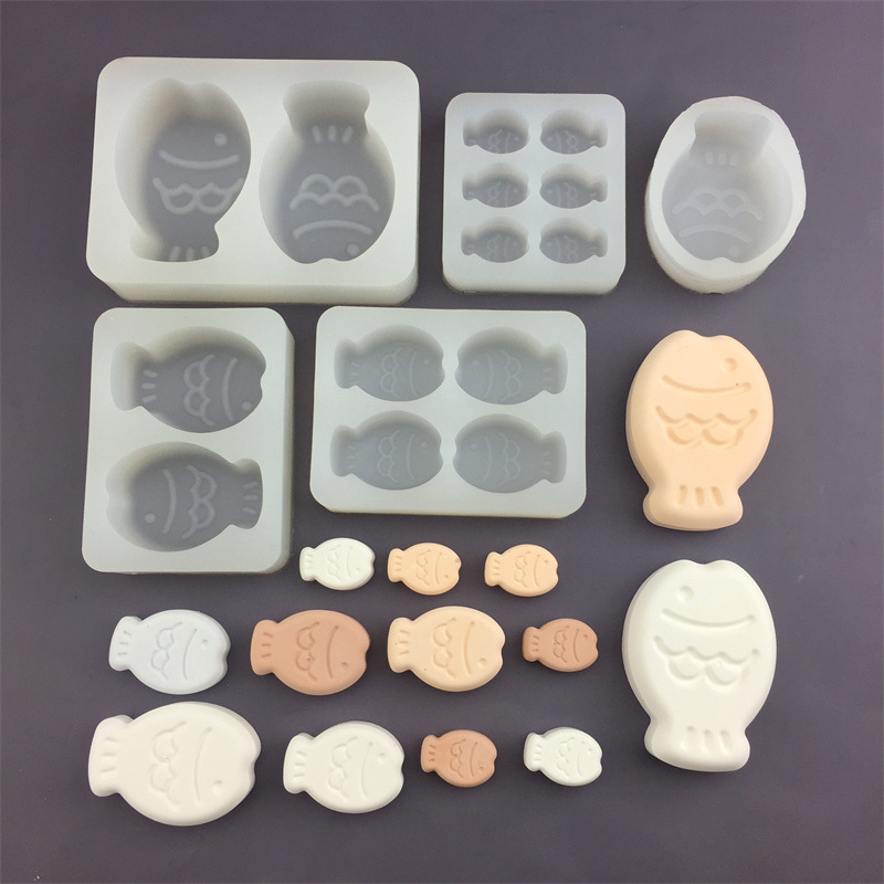 Snapper Roasted Aromatherapy Flip Sugar Silicone Mold Gum Dropping Gypsum Chocolate DIY Baking Mold Cake Decoration Tool