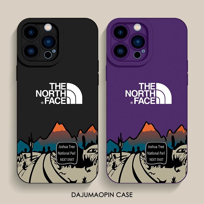 Apple 17 Pro Max Phone Case 16 Pro Protective Cover 13 Mini Painted 15 Trendy Brand North Face 14 Silicone Full Coverage