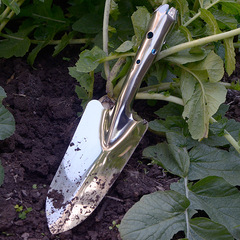 Thickened gardening spade garden tool stainless steel small shovel flower shovel outdoor planting flowers potted plants digging soil planting