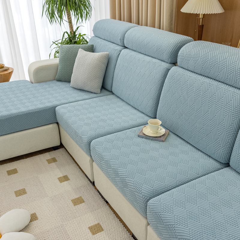 Funda de sofá de cobertura completa, funda de sofá antiarañazos para gatos, funda antipolvo, funda de tipo universal, diseño geométrico simple.