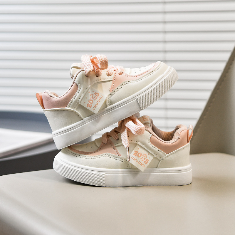 Zapatos para niños, zapatos blancos para niños, zapatos para niñas, 2025 primavera y otoño, nuevos zapatos blancos para campus, zapatos casuales para jardín de infantes