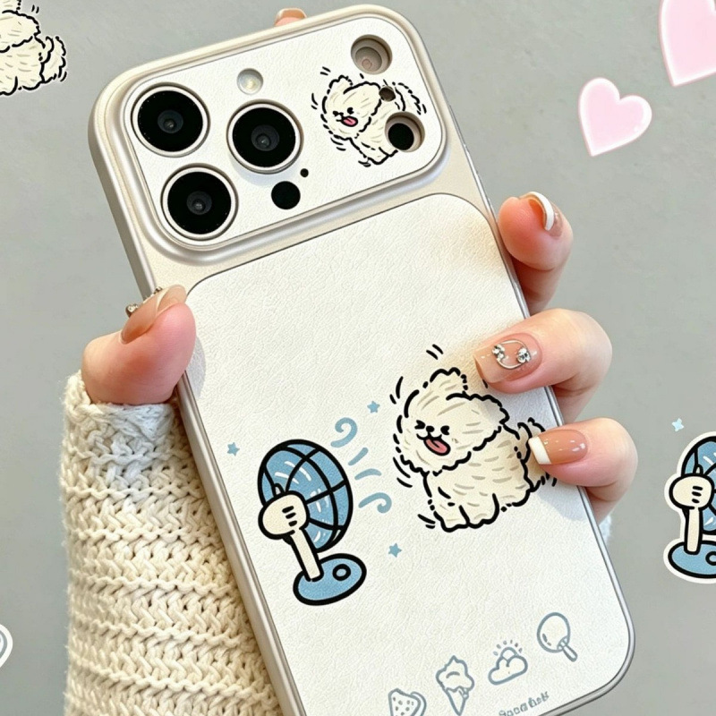 Line Drawing Puppy Instantly Transforms into a Case Suitable for iPhone 17 Pro Max, 16 Pro/15/14/13, Cute 12