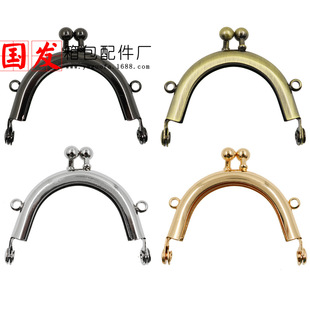New in stock: high quality non-porous 5cm semicircle smooth gold viscose mini handmade diy gold bag