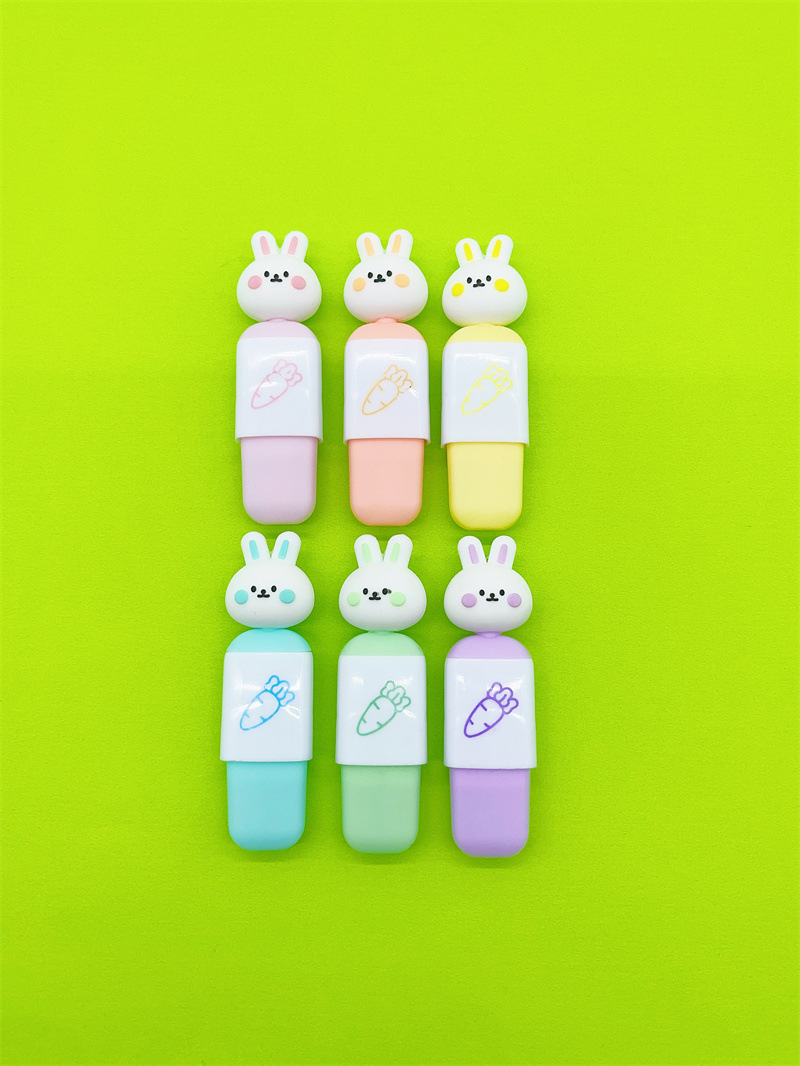 Mayorista transfronteriza multicolor resaltador mini fruta encantador resaltador multicolor conjunto de dibujo puntero marcador pluma