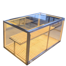 商用玻璃展示柜面包柜中岛玻璃柜糕点玻璃展示柜食品玻璃货架定制