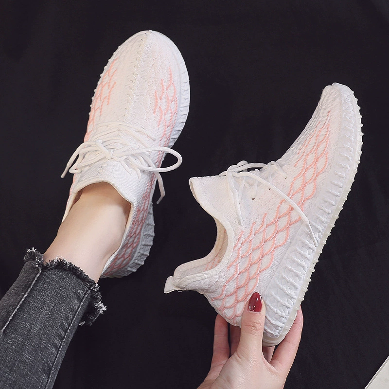 Женские летние кроссовки Feiwei Coconut Shoes 2024 года, корейский стиль, дышащие, повседневные, спортивные, для бега, легкие, сетчатые.