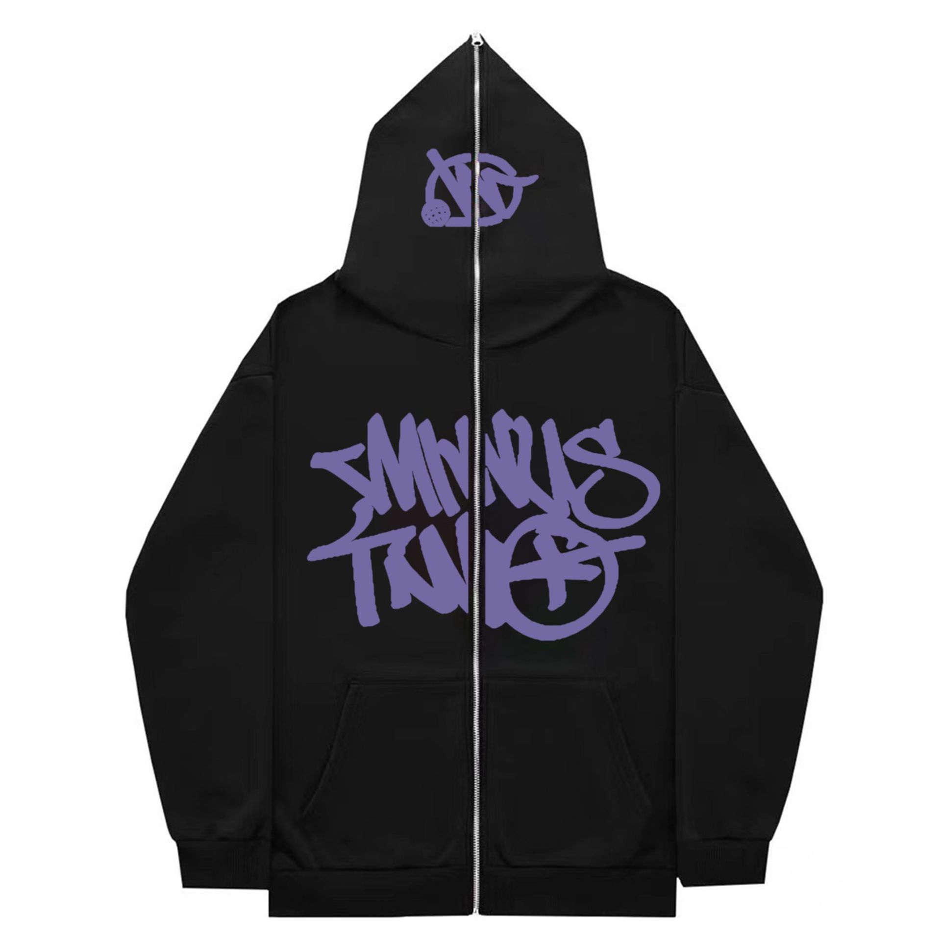 black clothes purple word Image
