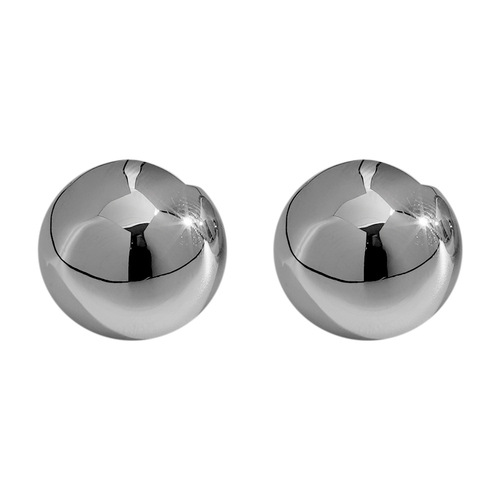 High-end metal ball earrings, feminine mosquito-repellent coils, French ear clips, no piercing earrings, cool and simple style