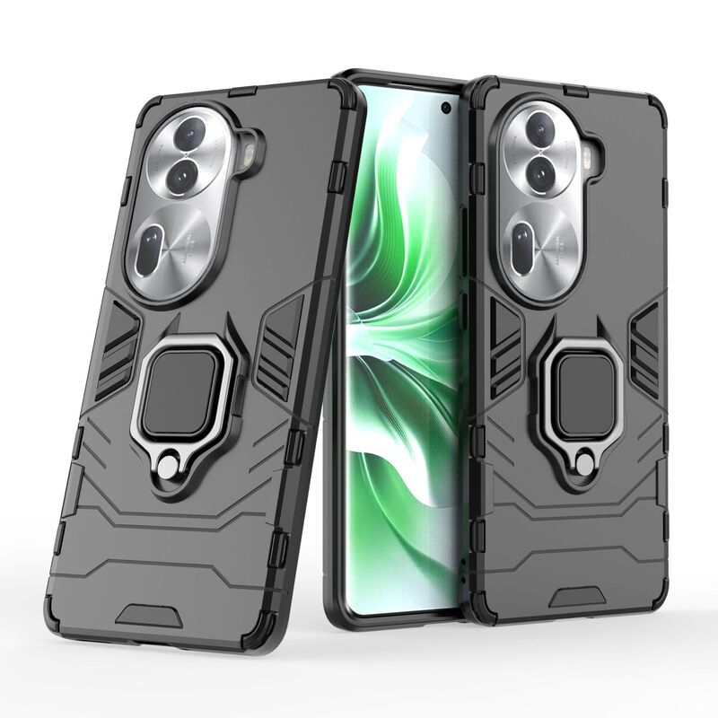 Suitable for Opporeno11Pro Mobile Phone Case A78 Black Panther Armor A54 Iron Man A96 Car Holder Protective Cover