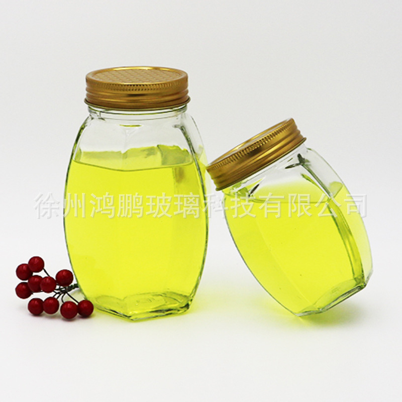 厂家现货供应500ml 1000ml蜂蜜瓶带盖燕窝罐头瓶辣椒酱瓶果酱瓶