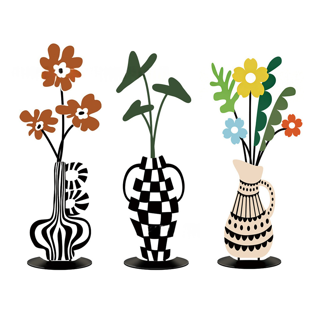 Planta de hierro forjado, decoración del gabinete de comedor, nicho de alta calidad, decoración de escritorio de la sala de estar, regalo personal image 11
