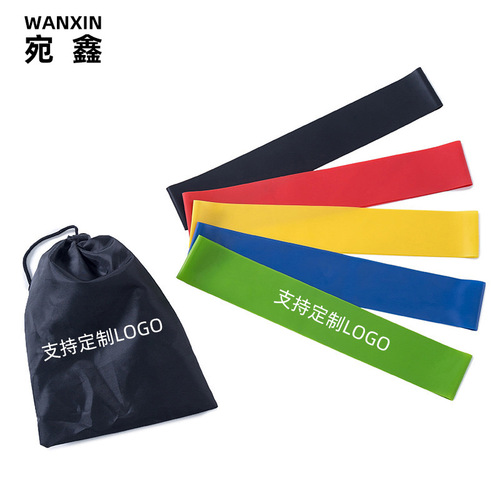 Amazon TPE yoga pull ring fitness body resistance band squat hip lift ring elastic ring five-piece set