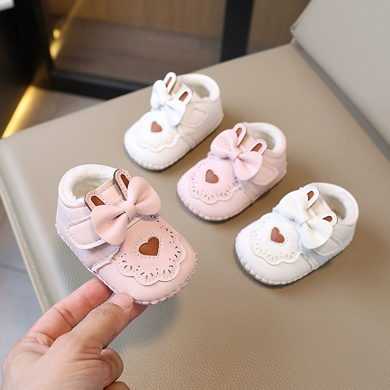 Зимняя хлопчатобумажная обувь для волос плюс бархатные снежные сапоги для мужчин и женщин 0-1 год