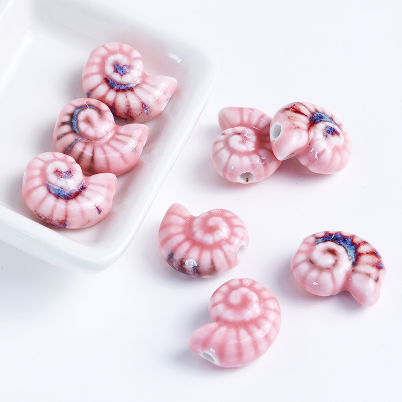 高温セラミックビーズビーズセラミックブレスレットアクセサリー素材カタツムリセラミックビーズ DIY セラミックルースビーズ|undefined