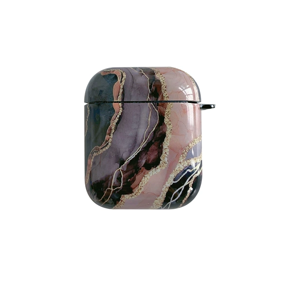 IMD soft shell-dark green gold and stone pattern (with hook)