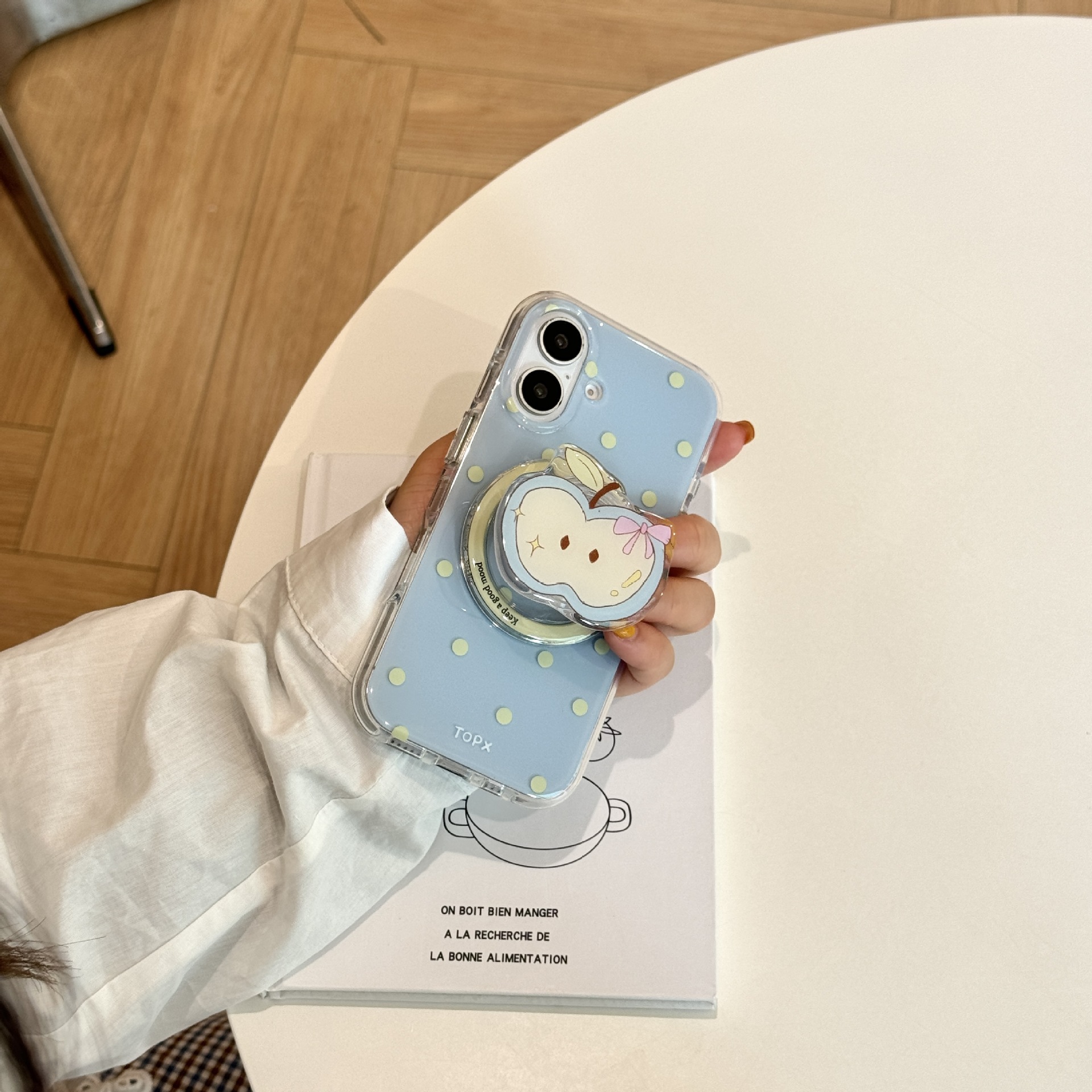 Punto de onda coreano arco de manzana verde apta para Apple 15ProMax16Pro atracción magnética 14/13 hembra 16ProMax