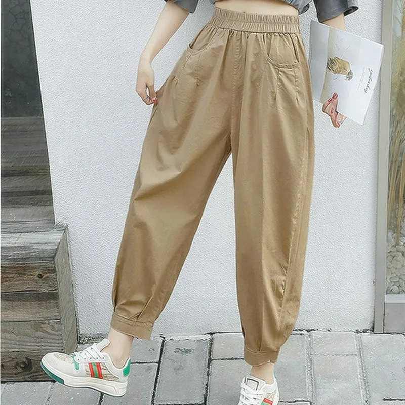American Retro Cropped Pants Skinny Loose plus size Slimming Hallen Pants 2024 Summer New High Waist Bloomers American Retro Cropped Pants Skinny Loose plus size Slimming Hallen Pants 2024 Summer New High Waist Bloomers