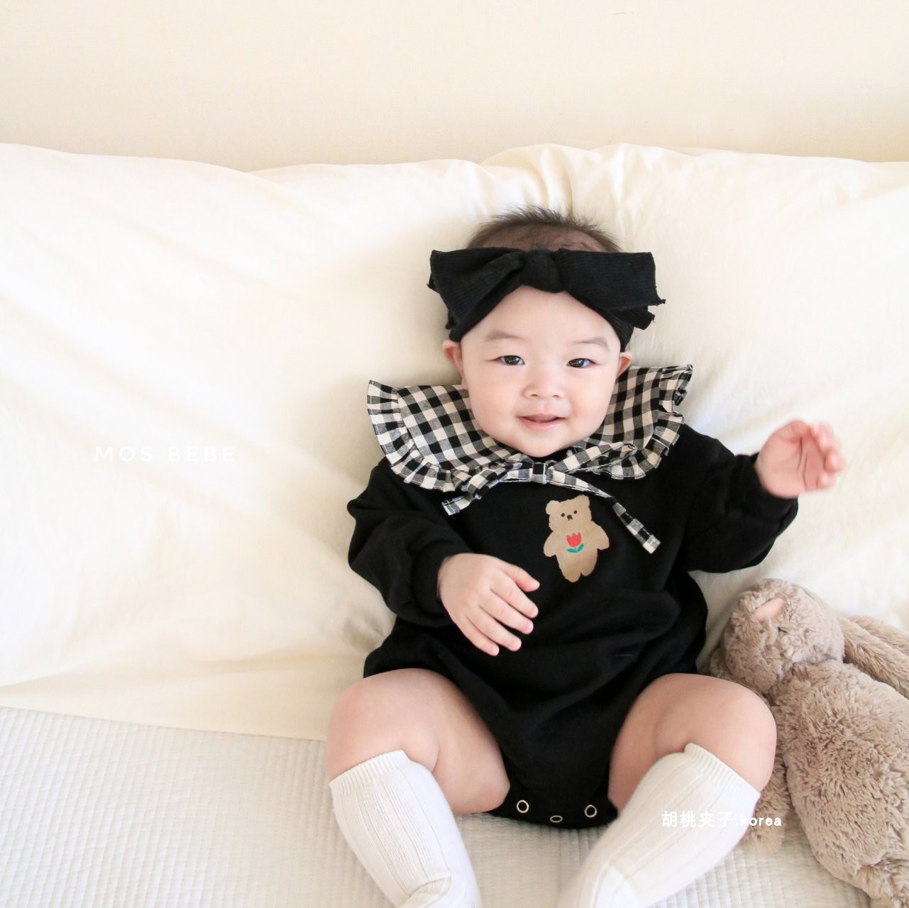 Ropa de primavera para niños, pelele para bebé, ropa infantil de estilo coreano, mono de manga larga para bebé, estilo primavera y otoño, pelele con cuello vuelto para niña.