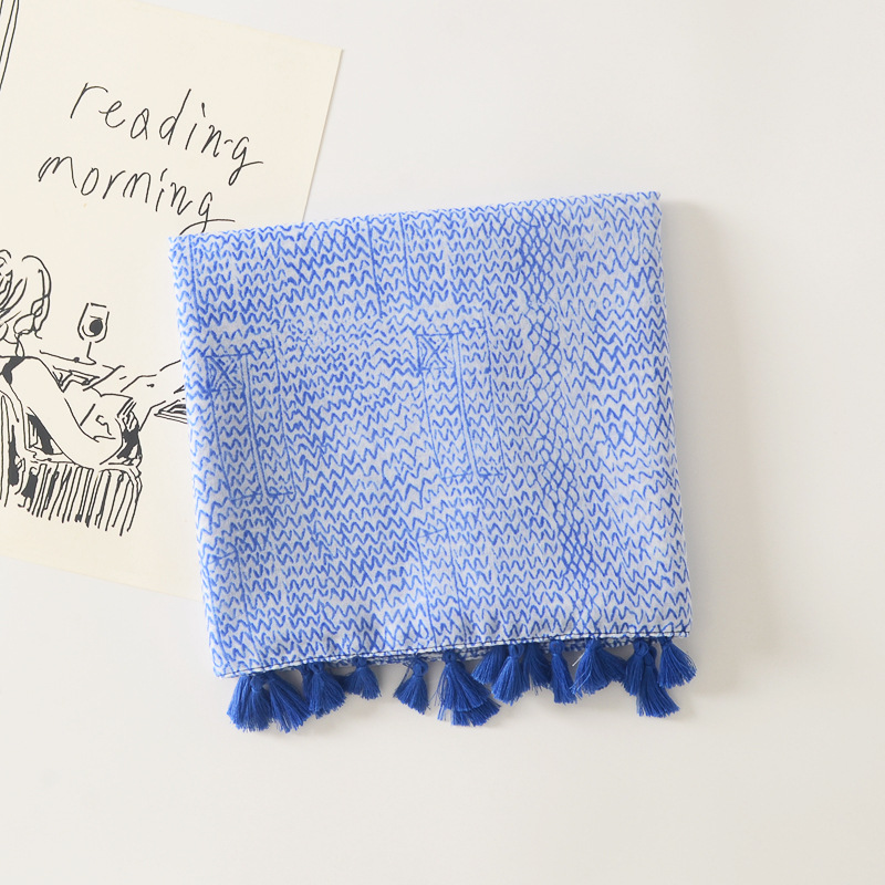 Primavera y otoño algodón y lino sensación bufanda mujer simple todo partido bufanda delgada de alto grado bufanda grande viaje chal exterior mujeres