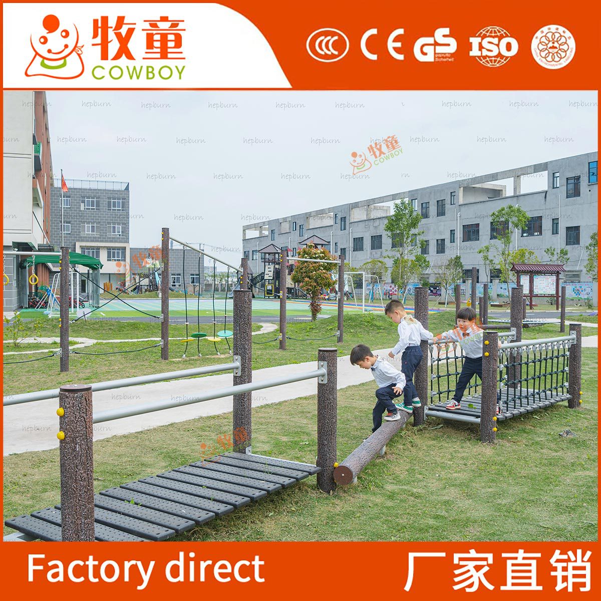 Jardín de infantes de diapositivas al aire libre de gran juguete para niños instalaciones sin energía paraíso infantil equipo de diapositivas de plástico