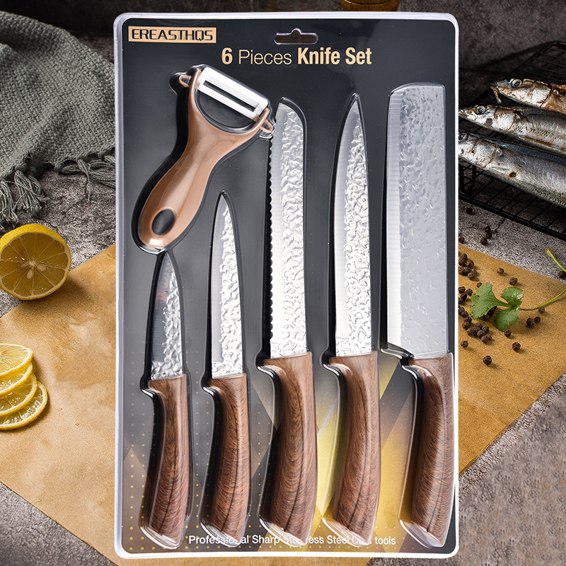 Fábrica directa transfronteriza nueva cocina doméstica de seis piezas en stock de acero inoxidable