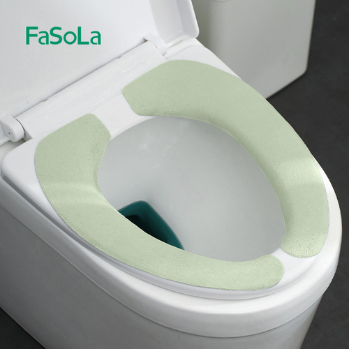 FaSoLa antibacterial toilet seat toilet seat universal sticker household winter thickened gasket toilet cover adhesive ring