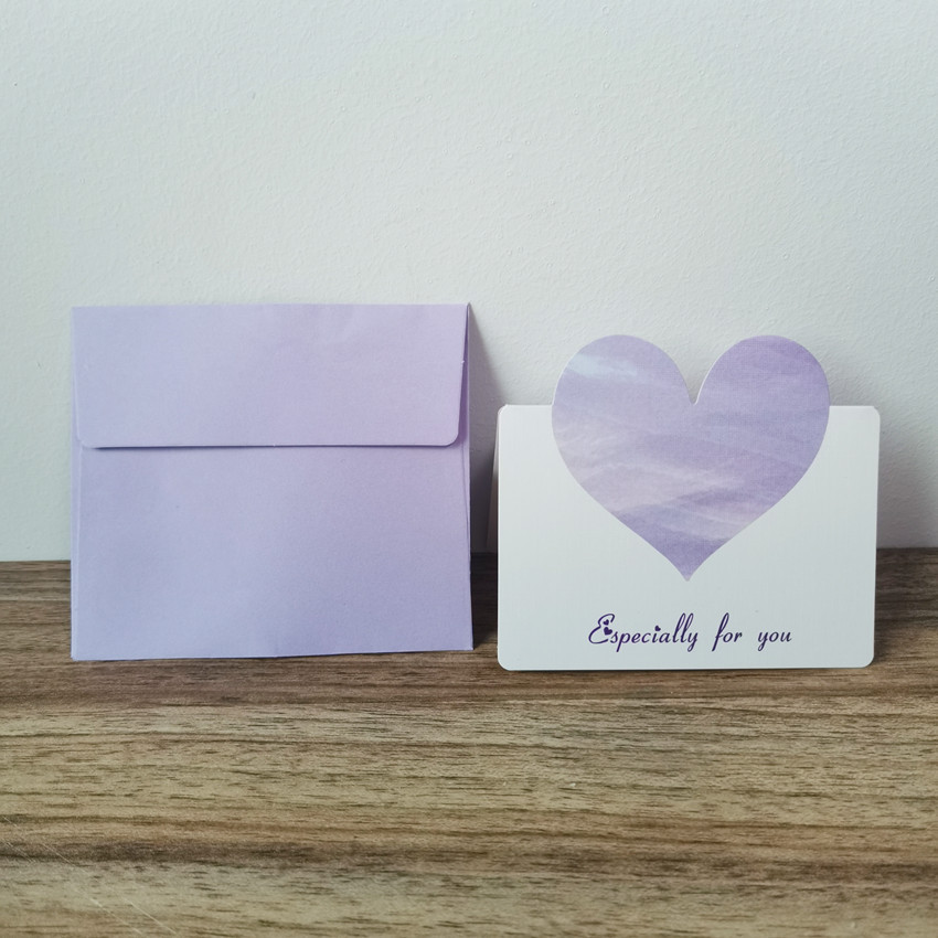 Venta al por mayor pequeño fresco ins amor por la mitad ramo de flores tarjeta de felicitación floristería tarjeta de bendición tarjeta de sobre