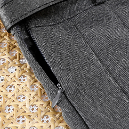 2025 Spring and Autumn Suit Fabric High-Waist Slimming A-Line Midi Skirt for Women