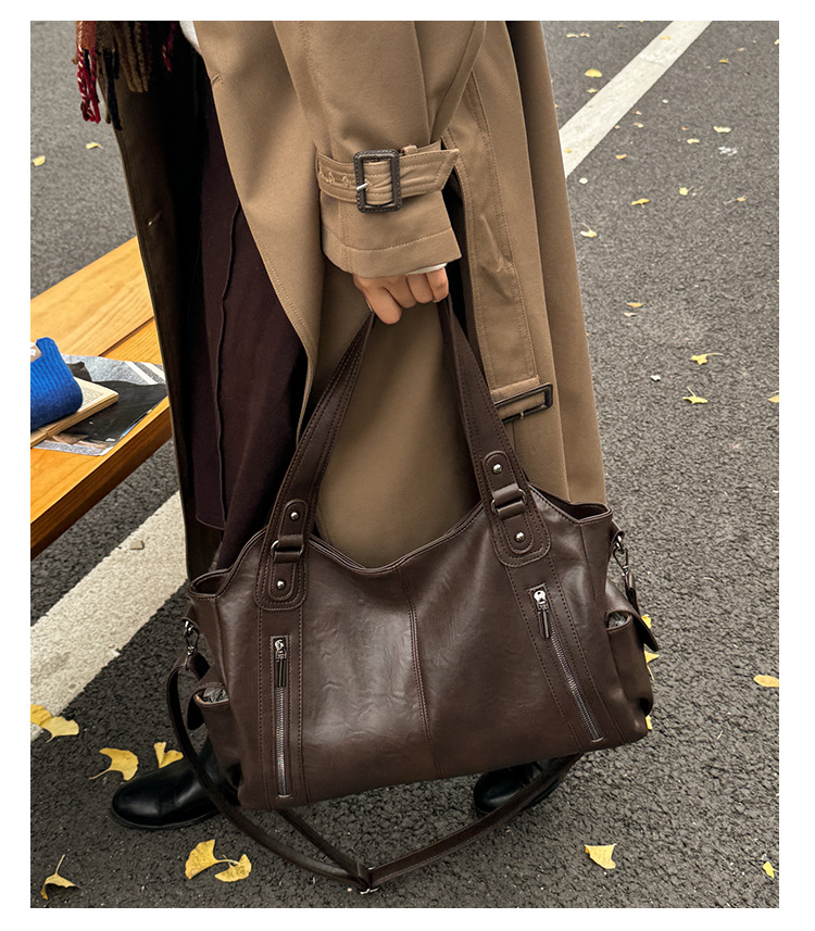 Vintage Damentasche Für Den Alltag Große Schultertasche Shopper_voghion.com