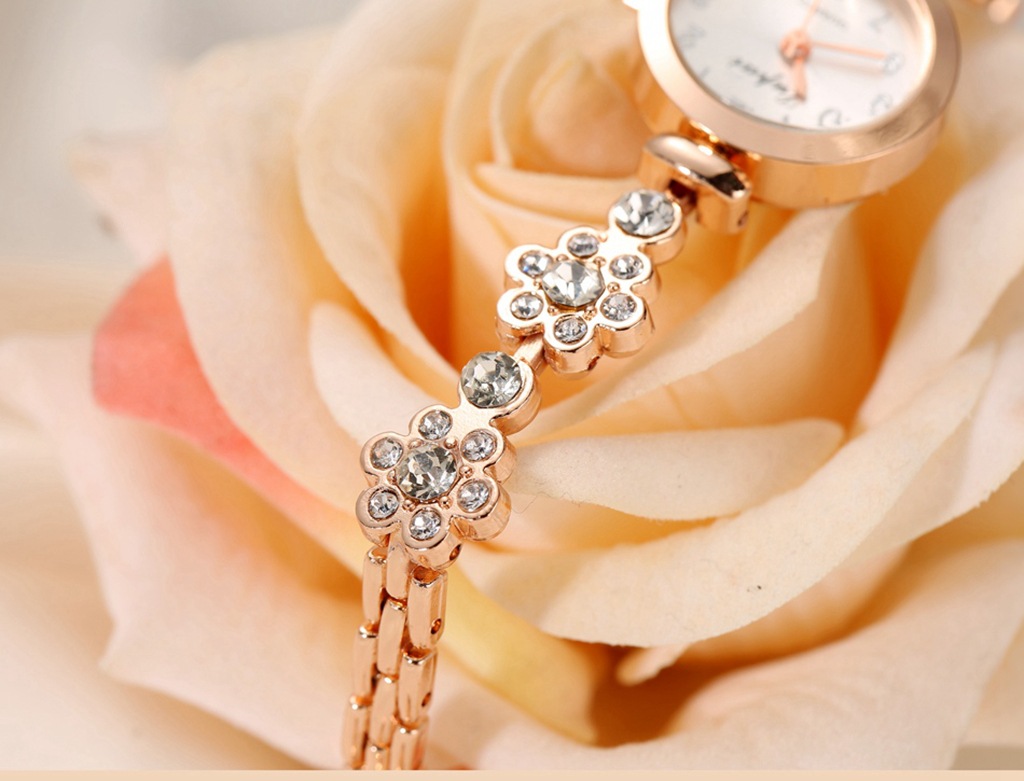 Ins Style Solid Color Flower Quartz Women's Watches display picture 4