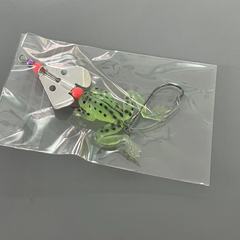 批發單鈎小青蛙帶旋轉片軟青蛙雷蛙 黑魚餌路亞假餌魚餌5.4克跨境