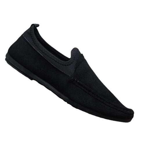 Casual thin, all-matching waterproof leather surface, simple thick sole and soft leather, senior men's Lok Fu people-in shoes, step on to work