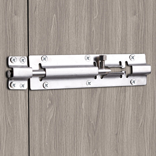 Stainless steel thickened surface-mounted push bolt door latch for bathroom wooden doors and windows anti-theft bolt lock old-fashioned door center push bolt