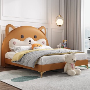 NRFB132# children's bed girl princess bed bedroom single bed modern simple cute cream style light luxury 1.5 meters