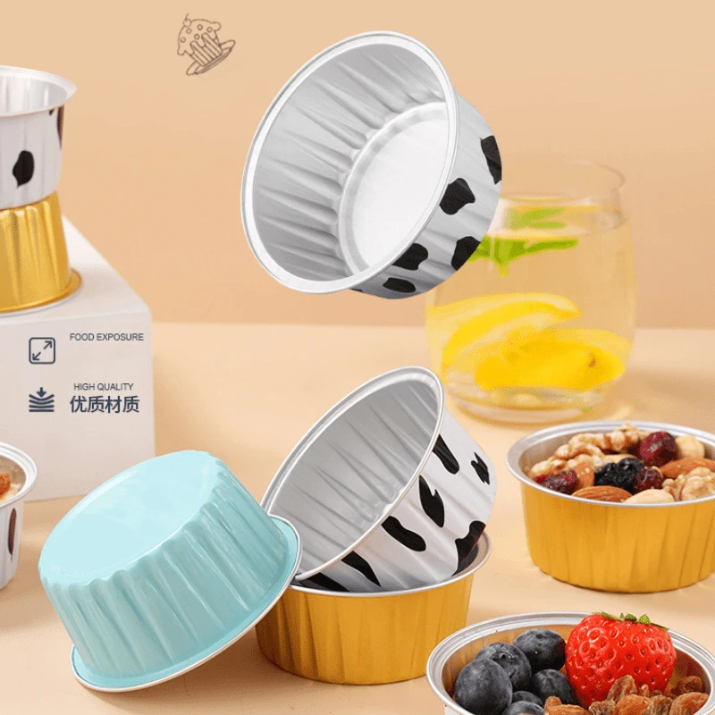Mako air fryer special tin foil bowl cup oven cake mold reusable pudding cup household baking bowl
