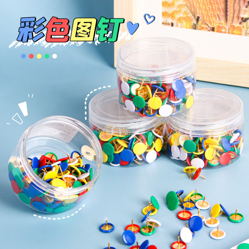 Clavos metálicos de color, clavos de níquel, clavos redondos, clavos de mano, tablero de corcho de oficina, fotos de pared, artículos de decoración al por mayor