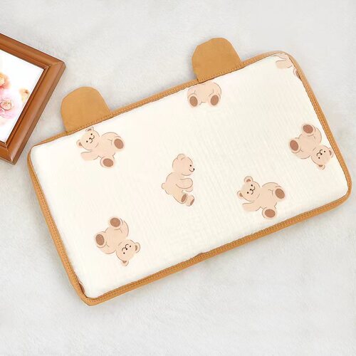 Newborn and Baby Latex Pillow, with Zorb Fabric for Softness and Breathability, Baby Cervical Support Pillow, Kindergarten Group Purchase Small Pillow