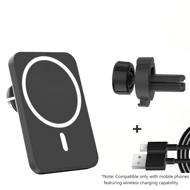 Magnetisk trådlös billaddare med smart sensor för luftventil_voghion.com