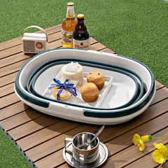 手提收納桶摺疊桶戶外露營野餐車載便攜髒衣籃家用壁掛浴室洗衣簍