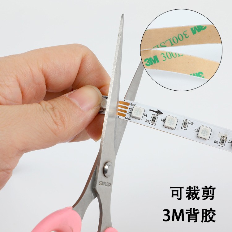 Inventario TM1934 lámpara de diapositiva 12 / 24V McJazz KTV lámpara de color completo 4 líneas de lámpara LED autoadhesiva impermeable