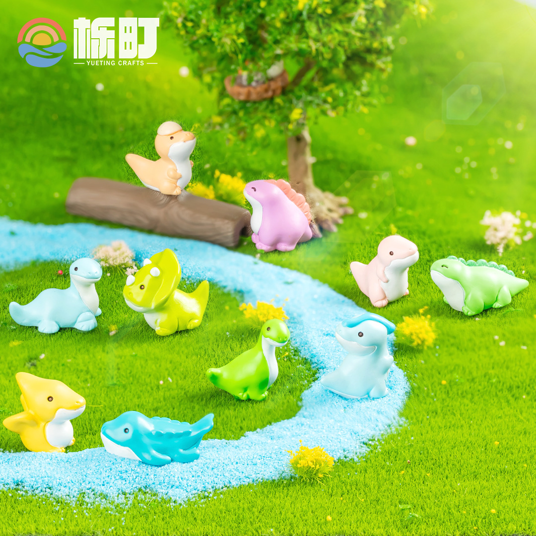 苔蘚微景觀創意可愛小恐龍公仔盲盒 園藝diy裝飾品配件桌面小擺件