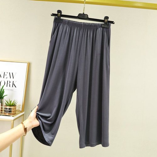 Women's Loose Modal Seven-Sixth Pants Summer Shorts Thin Casual Pants Plus Size Pajama Sports Pants Wide Leg Pants