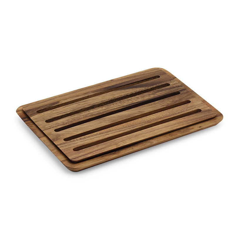 Tablero de pan de madera tablero de pan de mesa multifuncional tablero de corte de pan de madera tablero de corte de palo conveniente