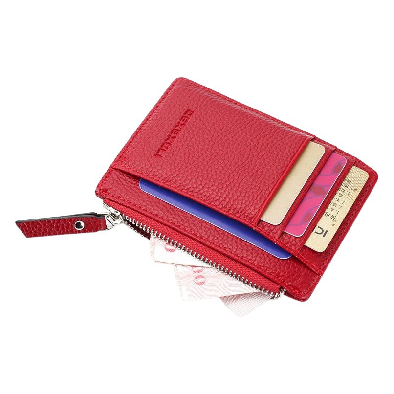 Venta caliente titular de la tarjeta multi-tarjeta de los hombres de estilo coreano multi-función de cremallera pequeña cartera multicolor monedero de la moneda de las mujeres en stock