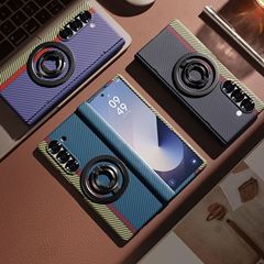 Samsung z fold7 ケブラー磁気ワイヤレス充電中央軸シェルフィルム一体型 zfold6/5 保護カバーに適しています。