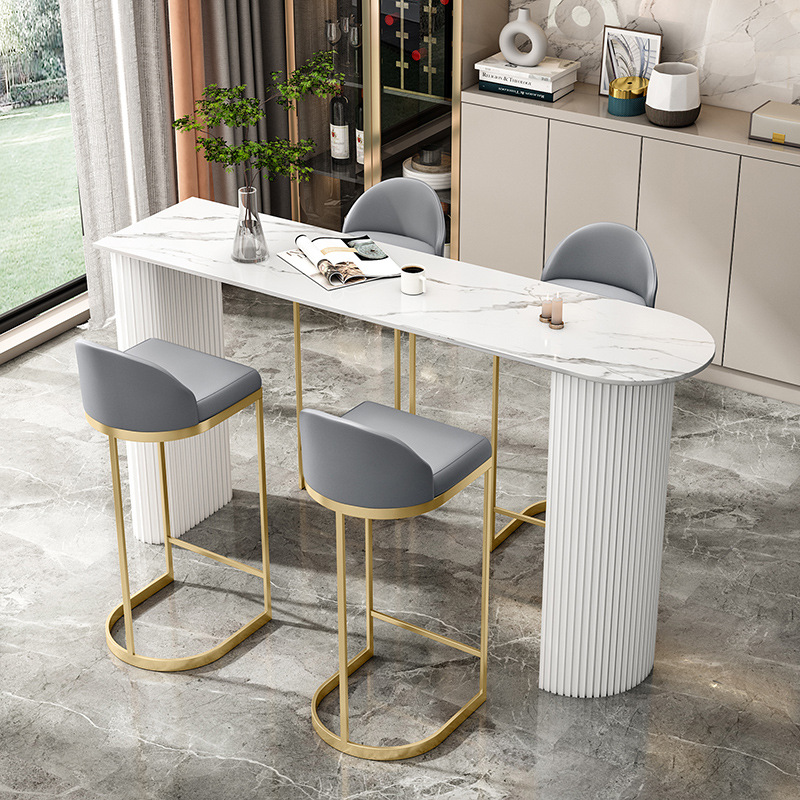 Household Bar Counter Rock Board Restaurant Partition Integrated Nakajima Dining Table Small Apartment Balcony Light Luxury Office Water Bar Counter