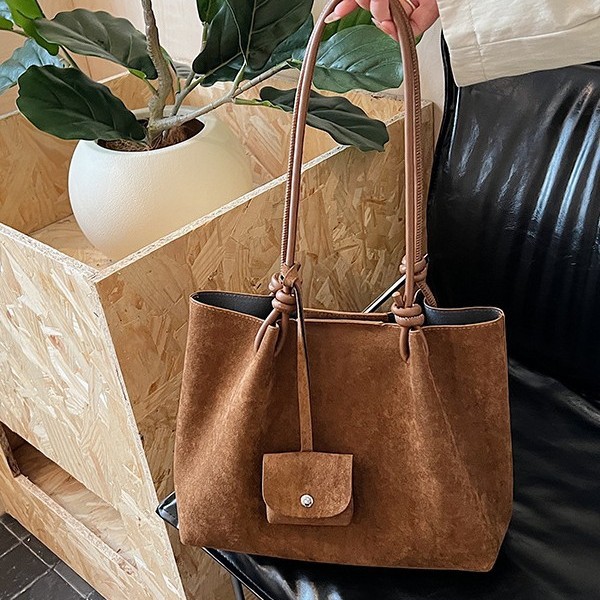 Borsa a spalla stile coreano opaca borsa a secchiello_voghion.com