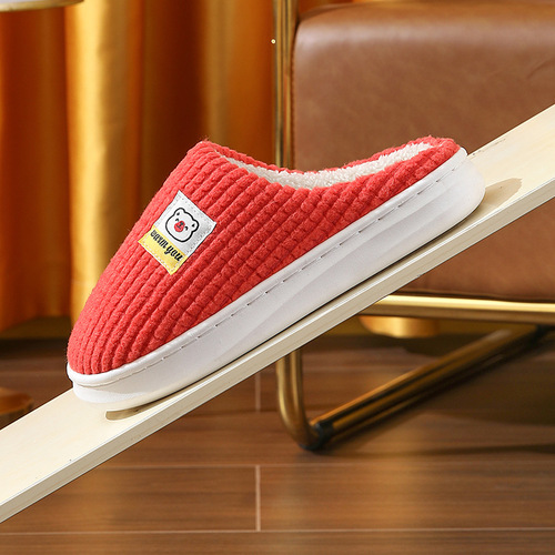 Cotton slippers for women winter home indoor non-slip thick-soled warm floor slippers couple slippers men  new style