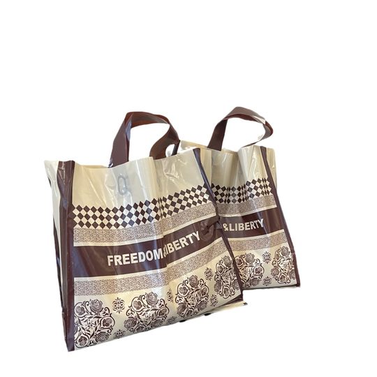Cross-border clothing tote bag printing logo fashion printing thickened shopping mall clothing store plastic tote bag customization