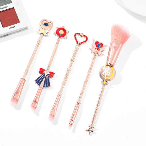 Midi Fox Sailor Moon Makeup Brush Set 10 2D Cartoon Eyeshadow Brushes Animation Commemorative Gift